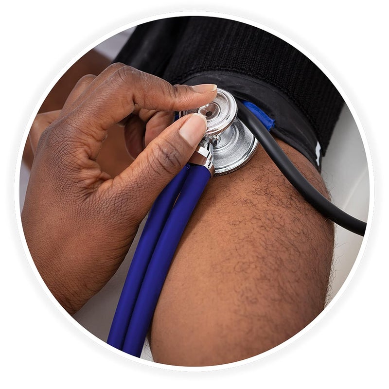 ASA Techmed ستيثوسكوب سبراجي مزدوج الأنبوب للبالغين والأطفال + مقص EMT متطابق، مثالي لموظفي الطوارئ، الممرضين، الأطباء، طلاب الطب، المسعفين، والمستجيبين الأوائل (أزرق ملكي) - Image 4